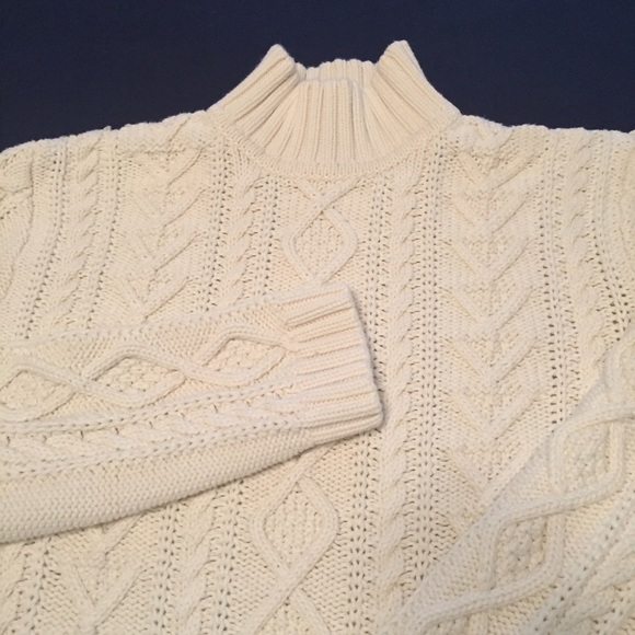 Chaps Cotton Sweater Cable Knit Sweater - Picture 3 of 7